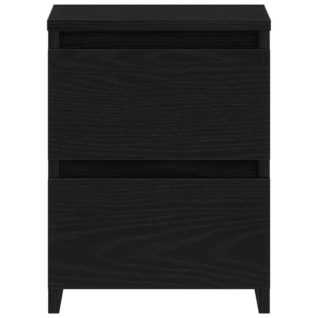 Nachttisch Schwarz Eichen-Optik 30 x 30 x 40 cm Holzwerkstoff – Bild 6