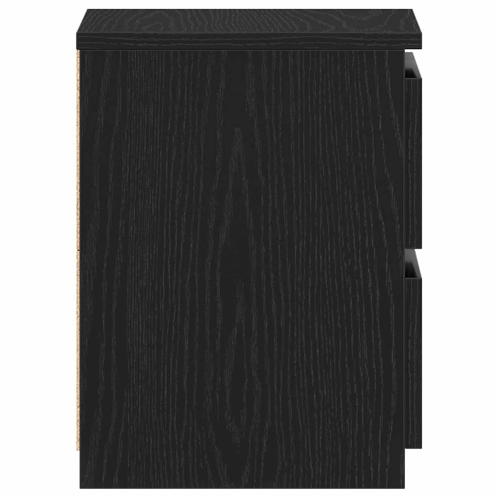 Nachttisch Schwarz Eichen-Optik 30 x 30 x 40 cm Holzwerkstoff – Bild 7