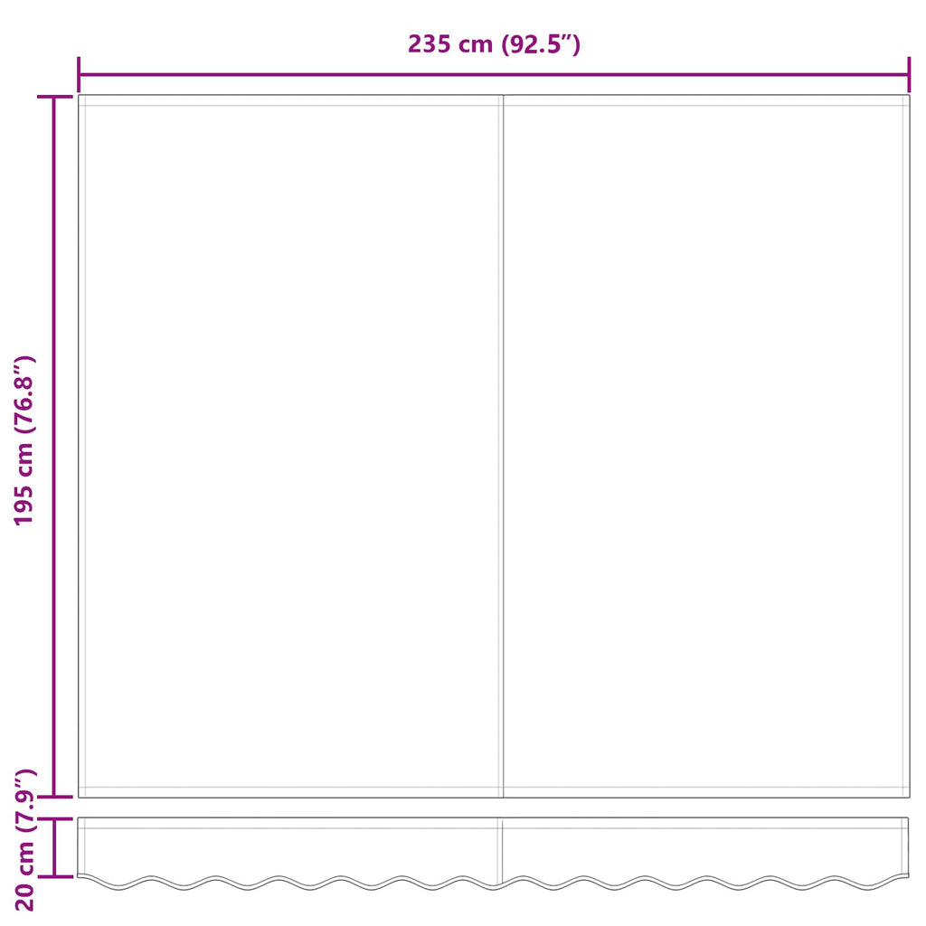Markisenersatzstoff Anthrazit 235 x 195 cm Polyester – Bild 9