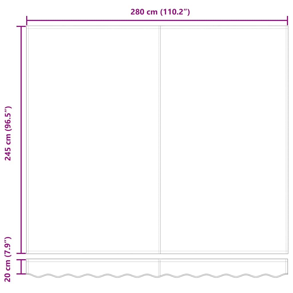 Markisenersatzstoff Grün und Weiß 280 x 245 cm Polyester – Bild 9