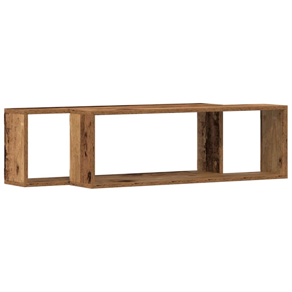 Wandregale Wandhalterung 2 Stk. Altholz 80 x 15 x 26 cm – Bild 2