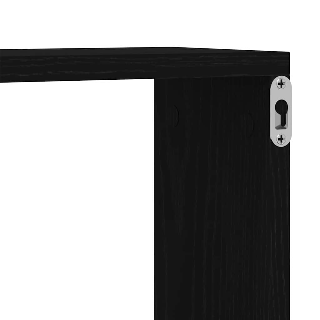 Wandregale Wandhalterung 2 Stk. Schwarz Eichen-Optik – Bild 11