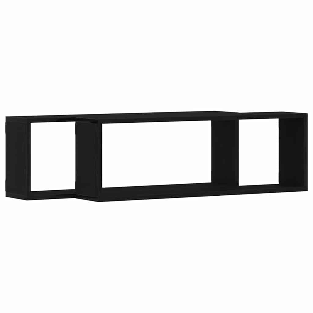 Wandregale Wandhalterung 2 Stk. Schwarz Eichen-Optik – Bild 5
