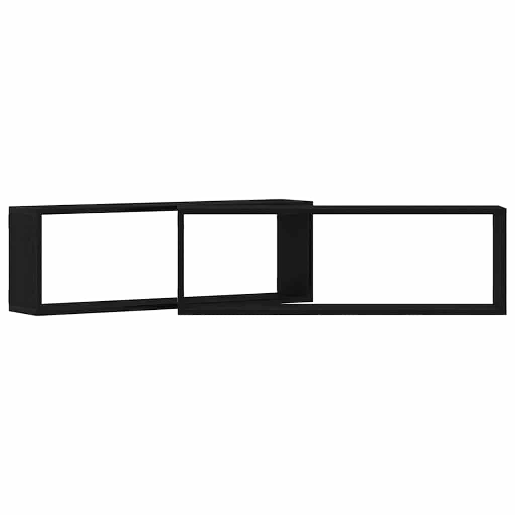 Wandregale Wandhalterung 2 Stk. Schwarz Eichen-Optik – Bild 6