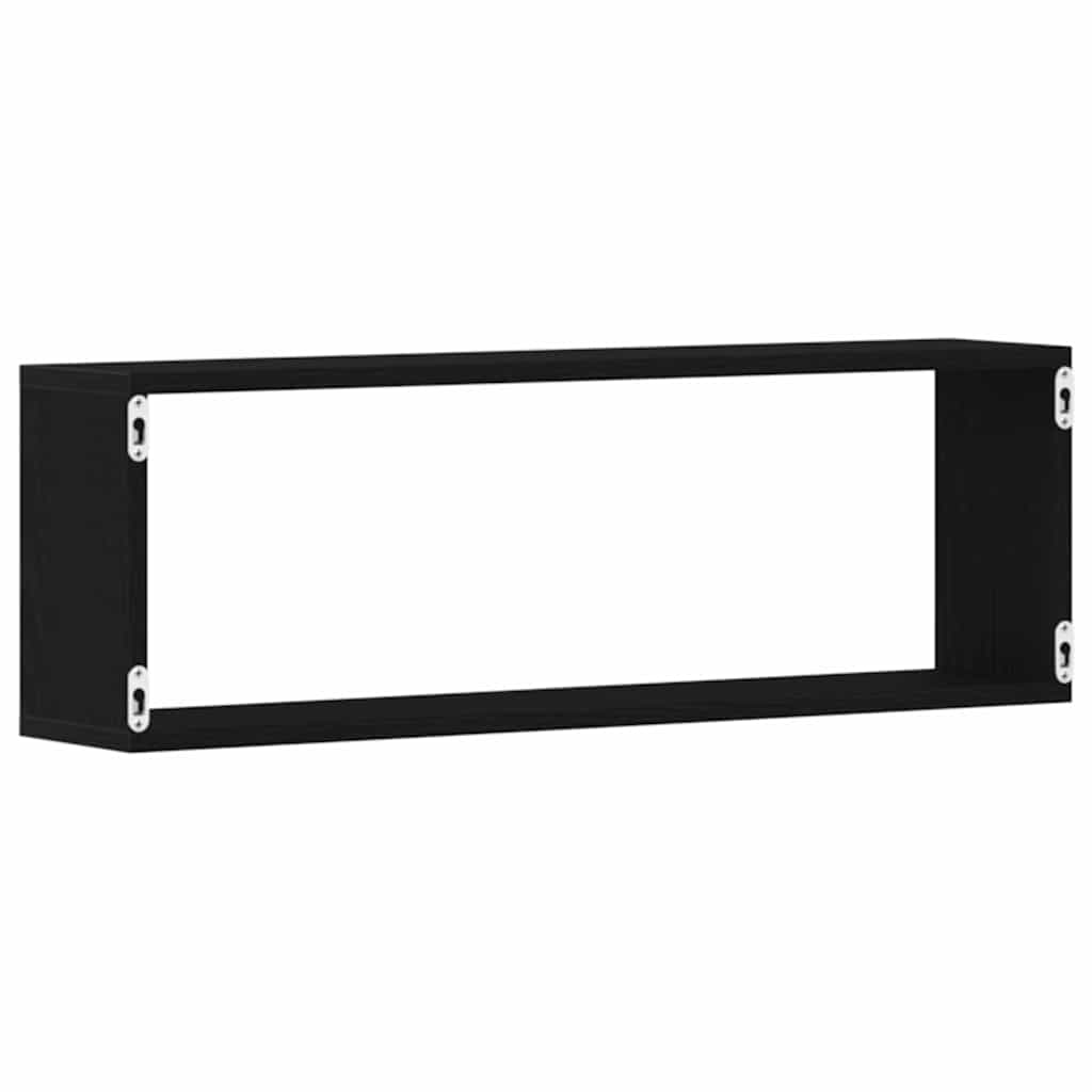 Wandregale Wandhalterung 2 Stk. Schwarz Eichen-Optik – Bild 9