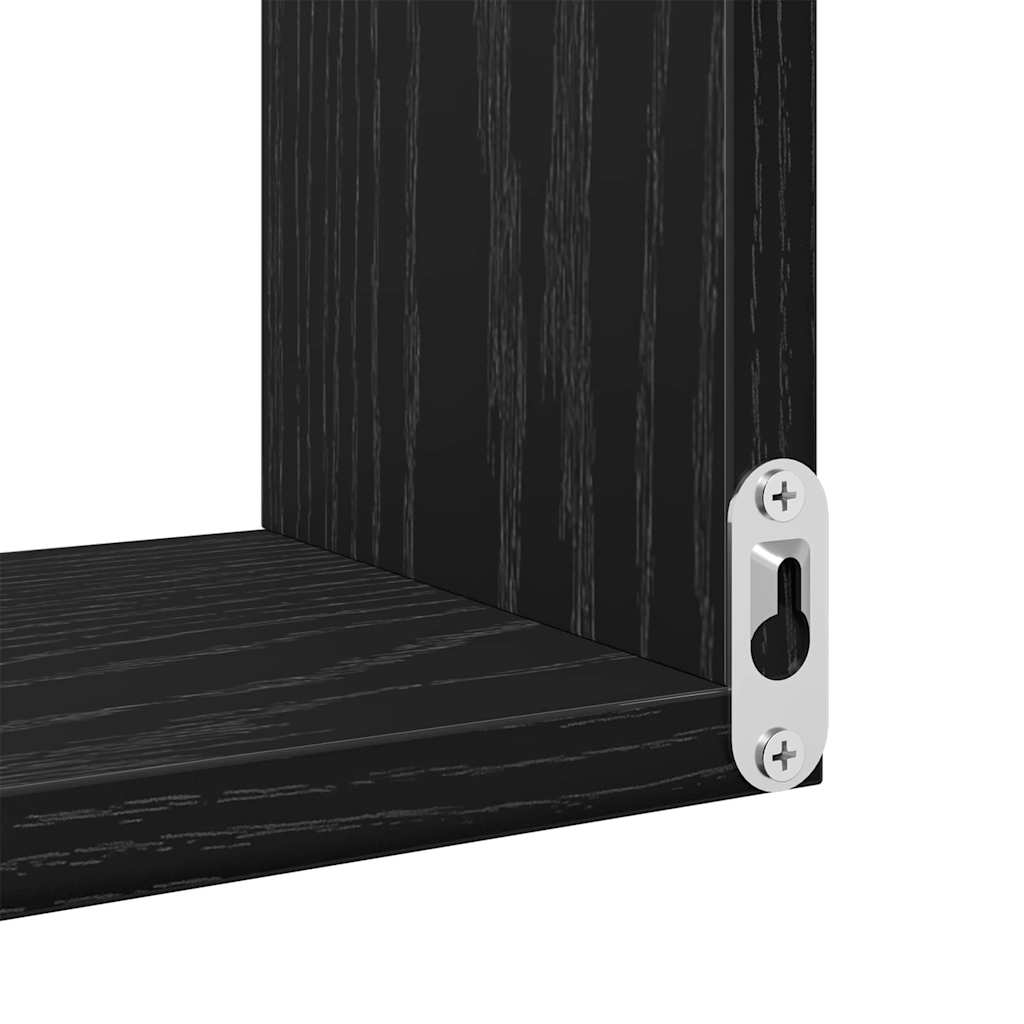 Wandregal Wandhalterung 2 Stk. Schwarz Eichen-Optik – Bild 8