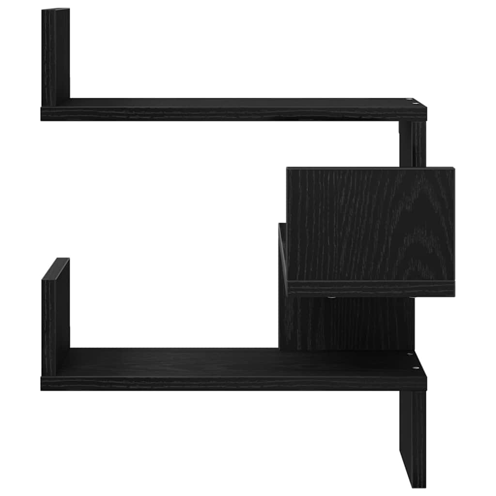 Wandregal Wandhalterung 2 Stk. Schwarz Eichen-Optik – Bild 5