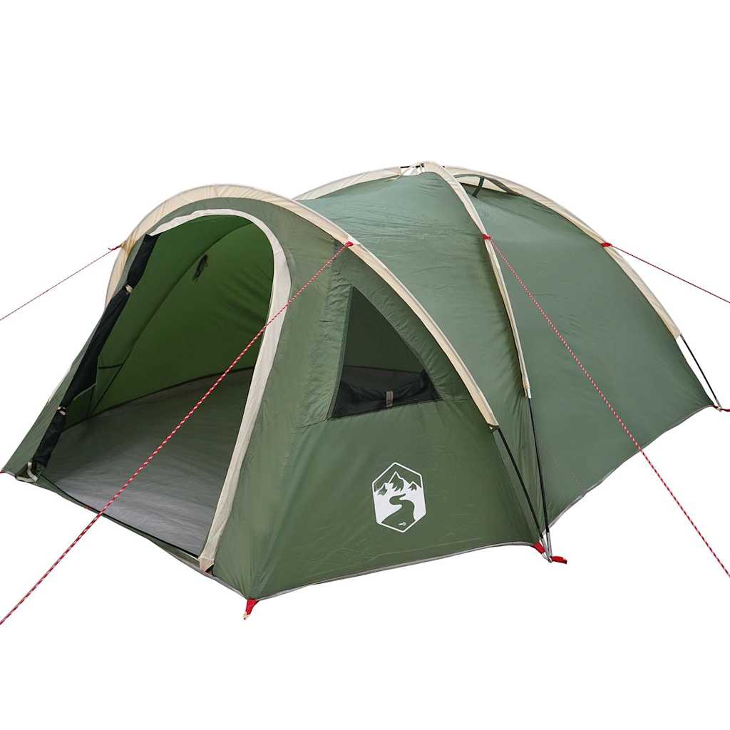 Kuppelzelt 4 Personen 308 x 268 x 130 cm Wasserdicht Grün Taft – Bild 2