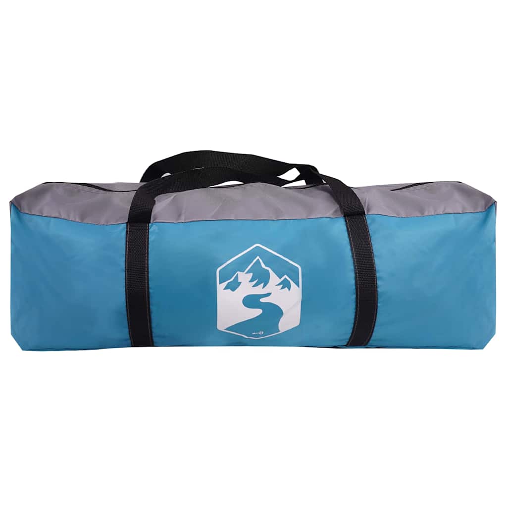 Kuppelzelt 4 Personen 308 x 268 x 130 cm Wasserdicht Blau Taft – Bild 9