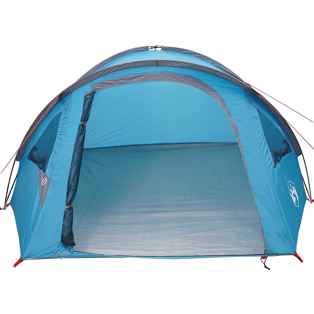 Kuppelzelt 4 Personen 308 x 268 x 130 cm Wasserdicht Blau Taft – Bild 4