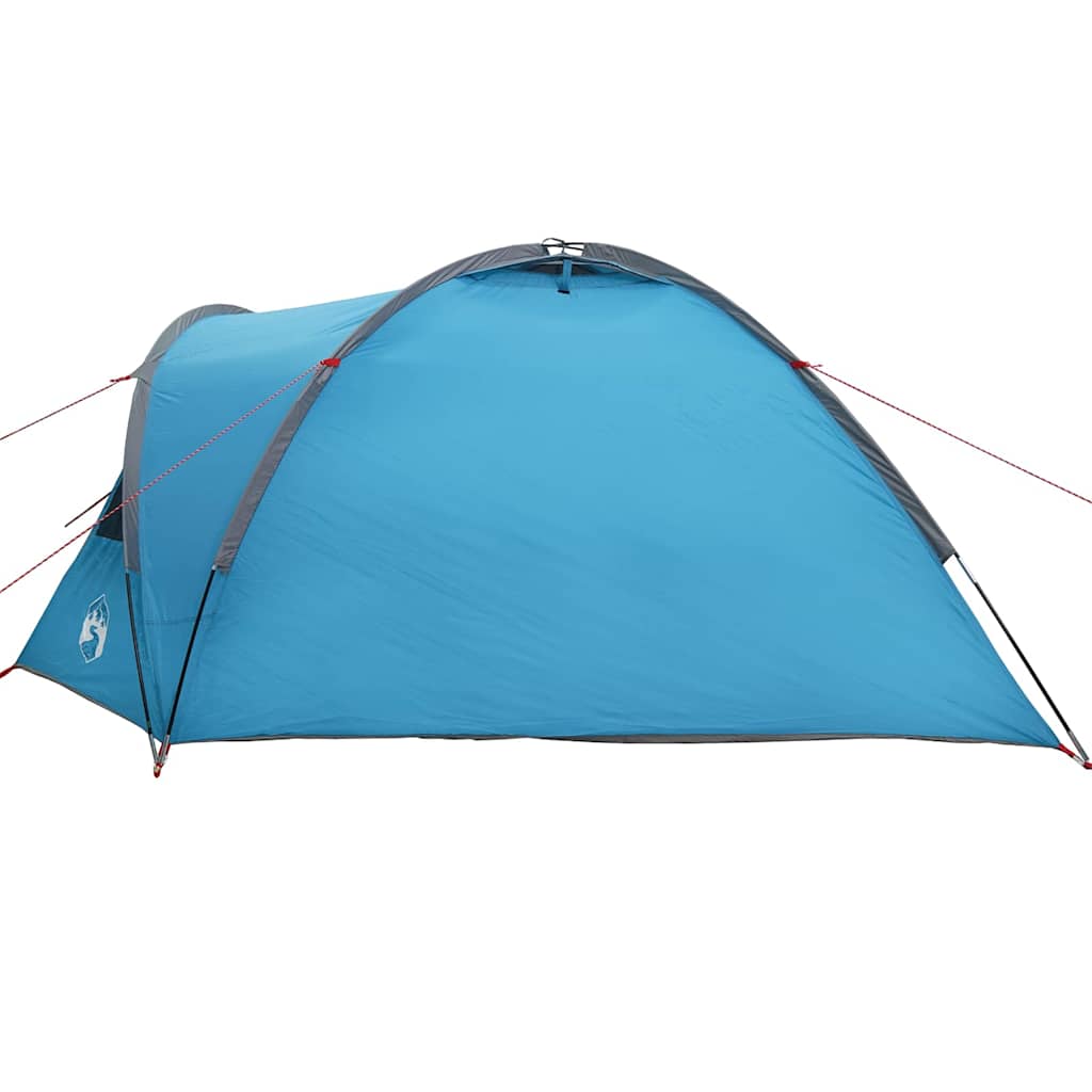 Kuppelzelt 4 Personen 308 x 268 x 130 cm Wasserdicht Blau Taft – Bild 5