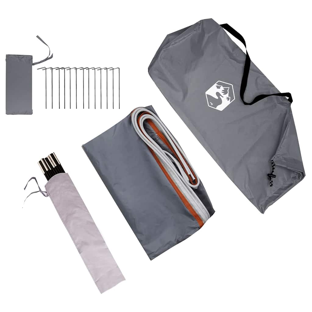 Heckklappenzelt Personen 285 x 255 x 245 cm Grau und Orange – Bild 11