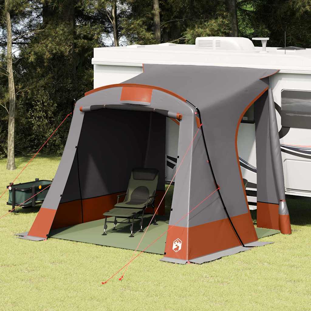 Heckklappenzelt Personen 285 x 255 x 245 cm Grau und Orange