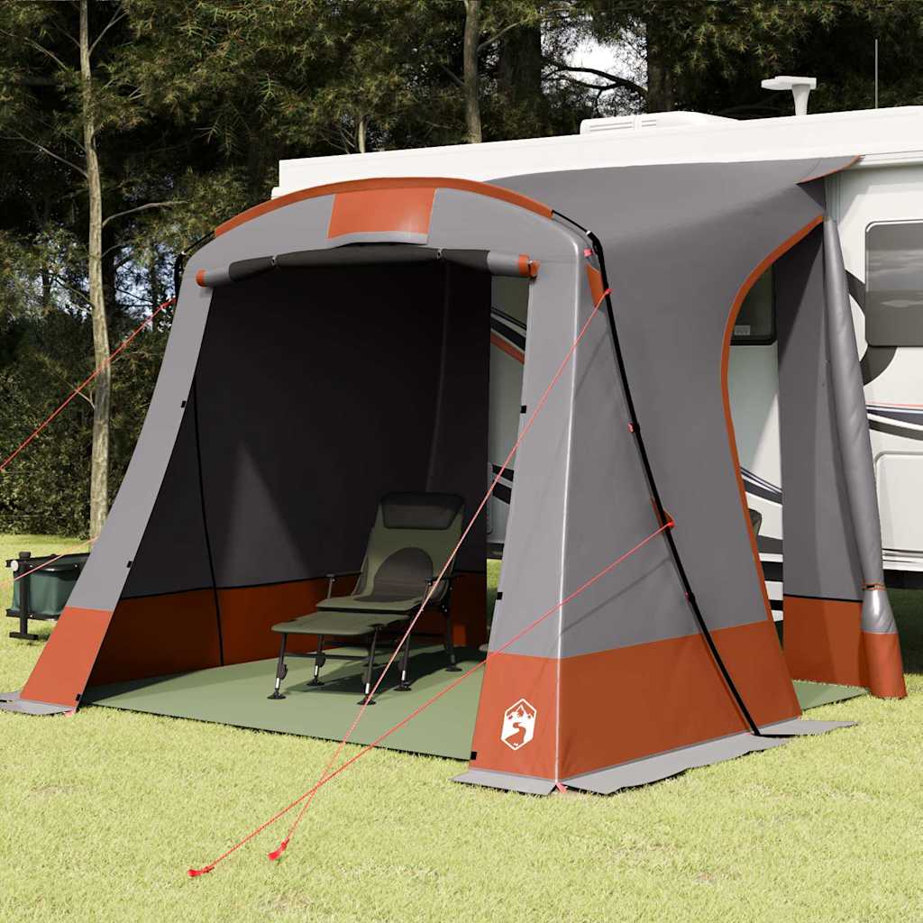 Heckklappenzelt Personen 285 x 255 x 245 cm Grau und Orange – Bild 3