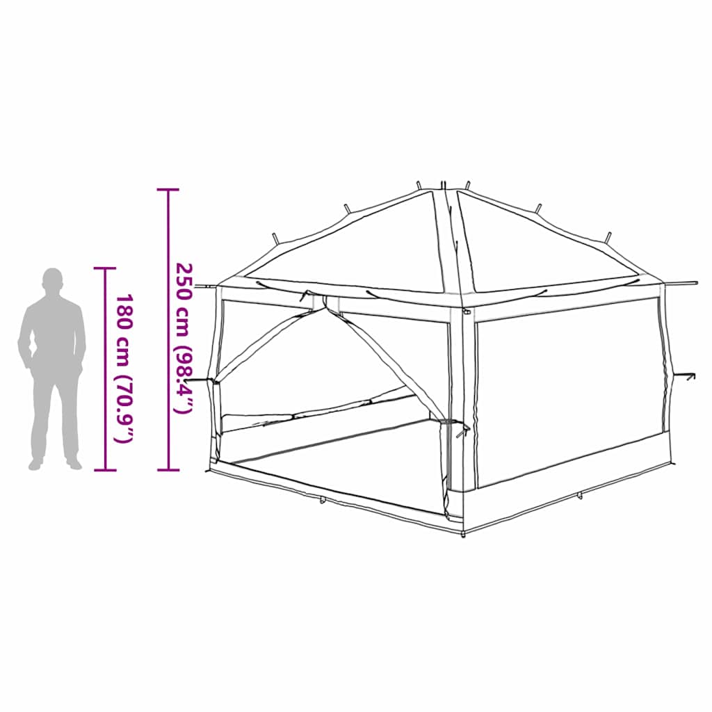 Innertelt 7-Personen 7 Personen Grün und Grau – Bild 12