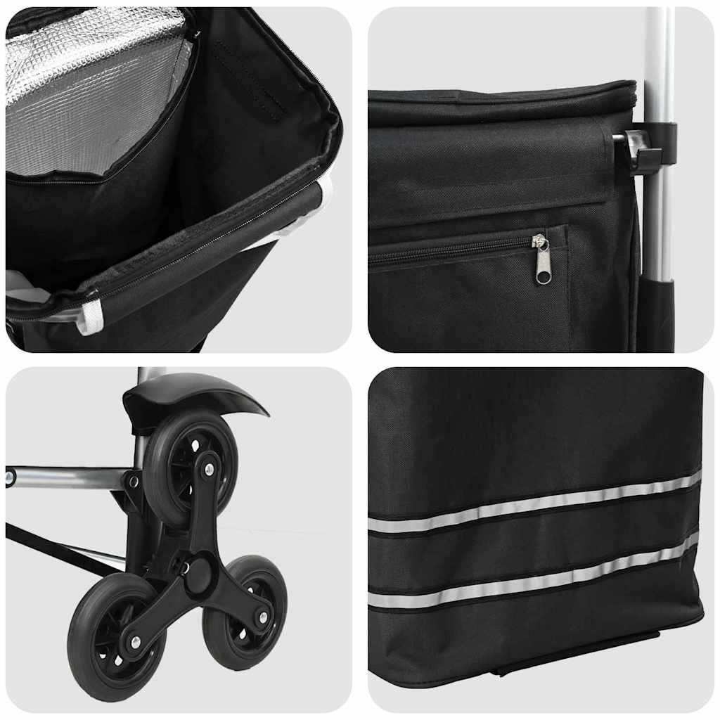 Einkaufswagen Schwarz 47 x 39 x 100,5 cm Oxford-stoff – Bild 11