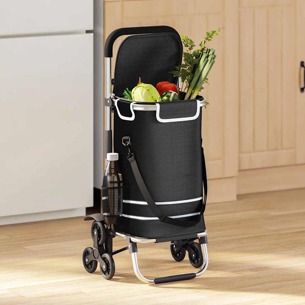 Einkaufswagen Schwarz 47 x 39 x 100,5 cm Oxford-stoff