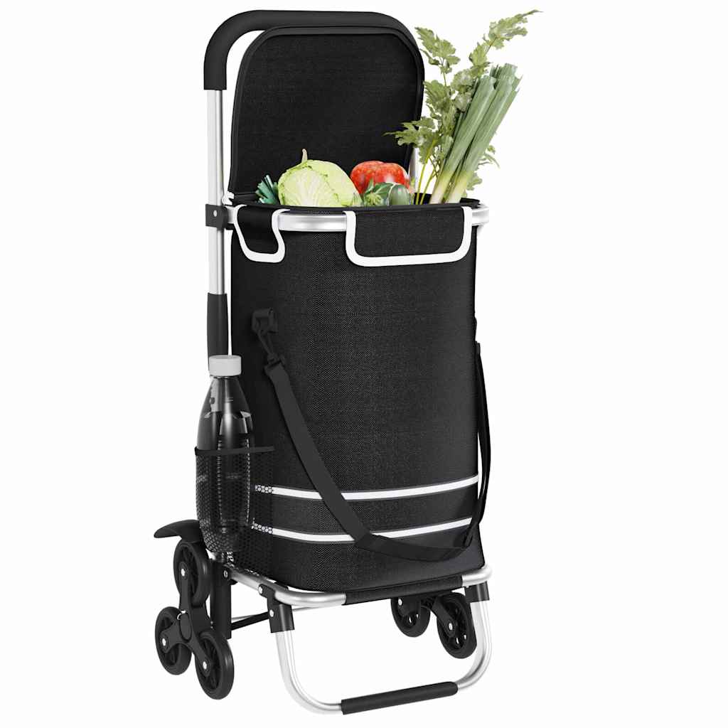 Einkaufswagen Schwarz 47 x 39 x 100,5 cm Oxford-stoff – Bild 3