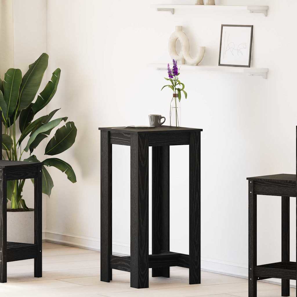 Bartisch 51 x 50 x 103,5 cm Holzwerkstoff Schwarz Eichen-Optik – Bild 4