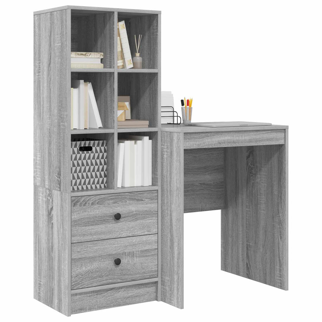 Schreibtisch Graues Sonoma 105,5 x 50 x 127 cm 2 stk. – Bild 3