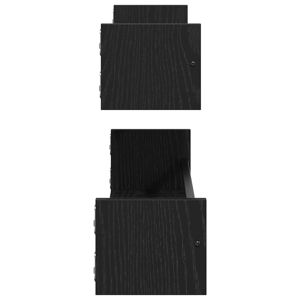 Wandregal Wandhalterung 2 Stk. Schwarz Eichen-Optik – Bild 6