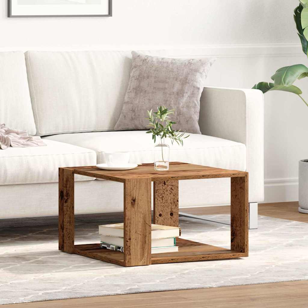 Couchtisch Altholz 51,5 x 51,5 x 30 cm Holzwerkstoff – Bild 4
