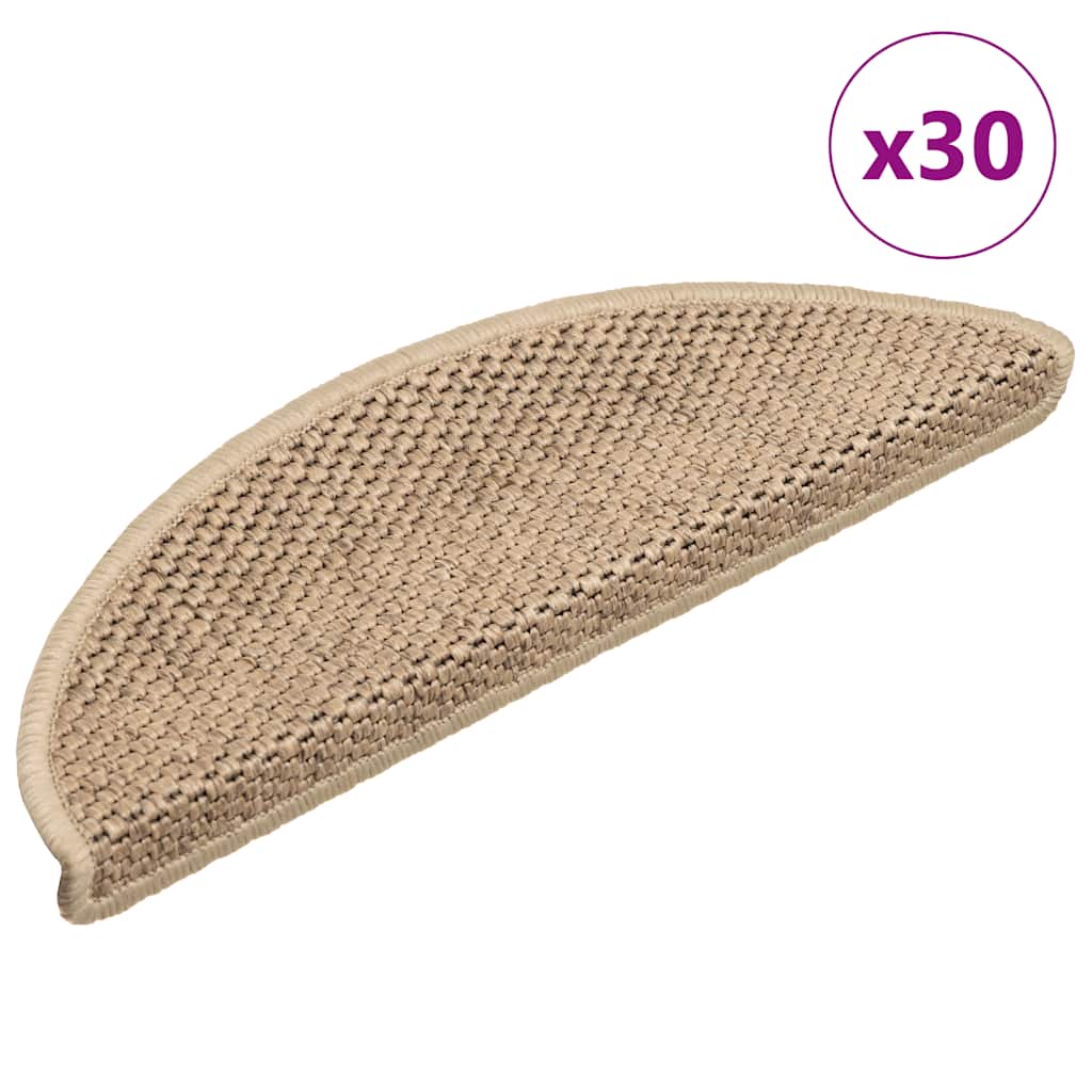 Stufenmatten Selbstklebend Sisal-Optik 30Stk. 56x17x3cm Sand