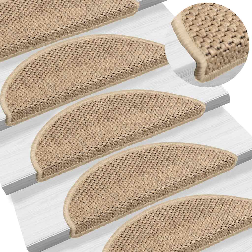 Stufenmatten Selbstklebend Sisal-Optik 30Stk. 56x17x3cm Sand – Bild 6