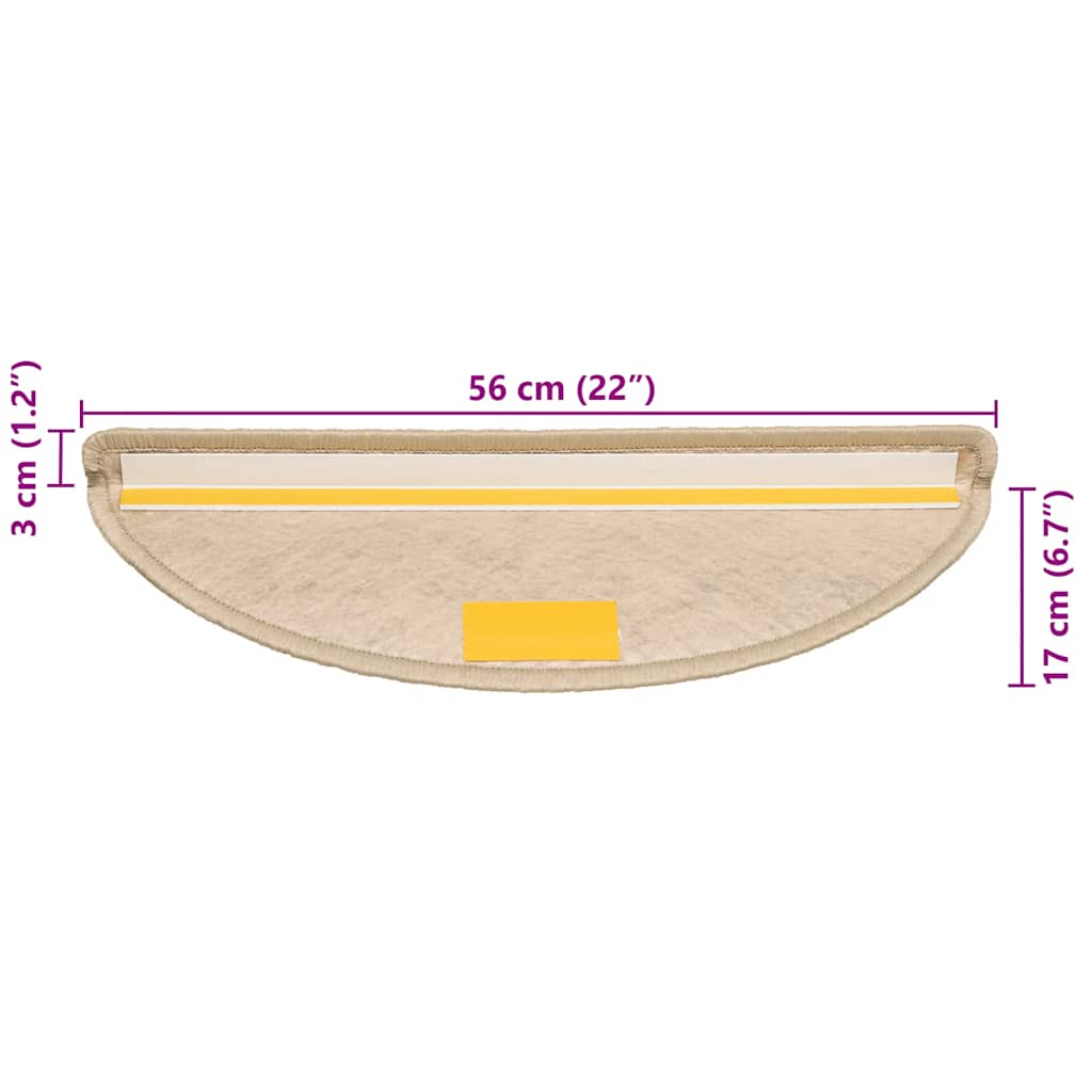 Stufenmatten Selbstklebend Sisal-Optik 30Stk. 56x17x3cm Sand – Bild 8