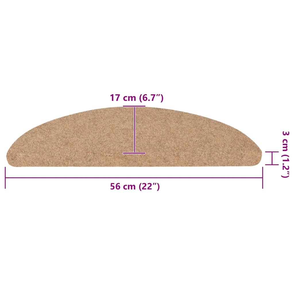 Stufenmatten Selbstklebend 30 Stk. Beige 56x17x3 cm – Bild 10