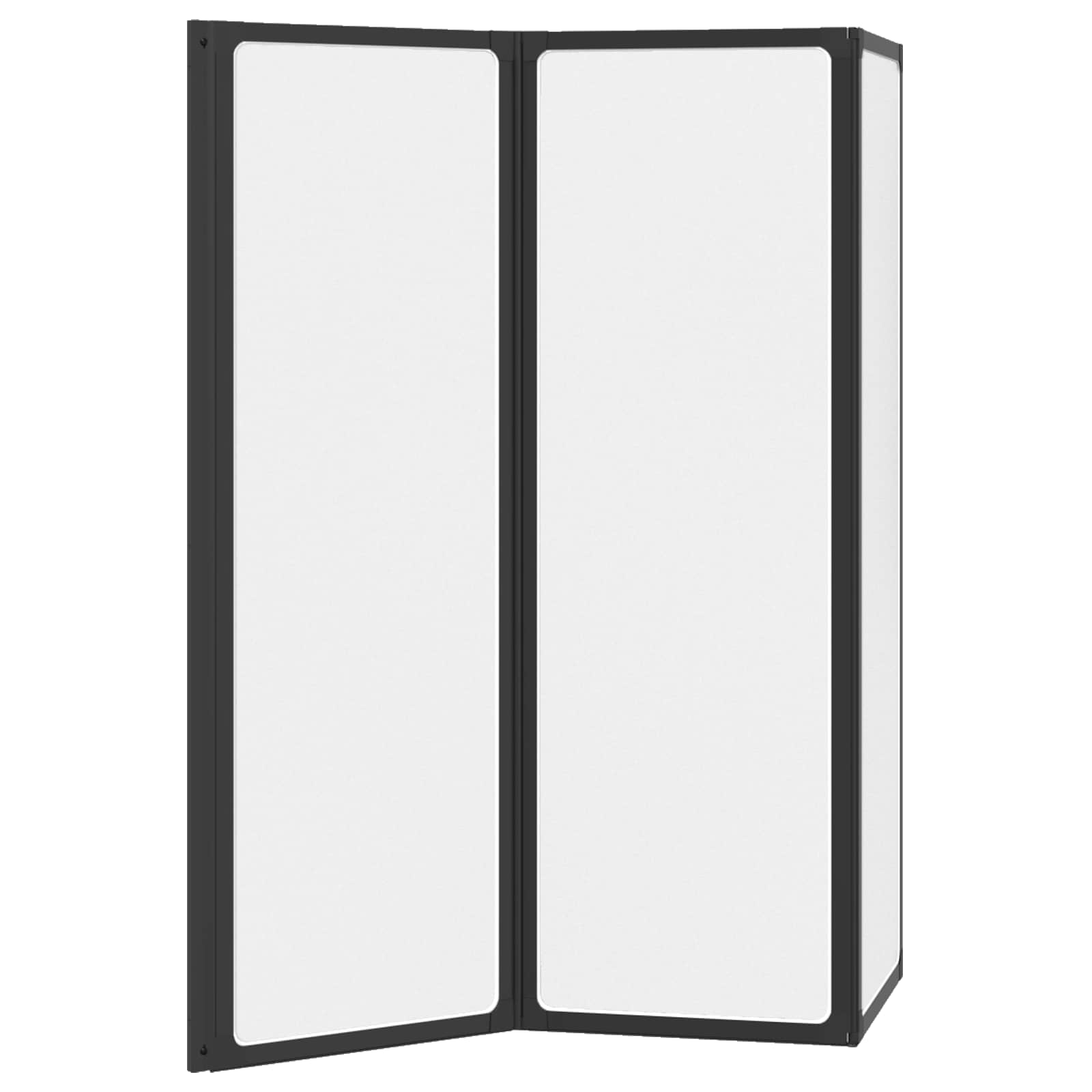 Duschwand Schwarz 120 x 2 x 117 cm Aluminium und PP – Bild 5