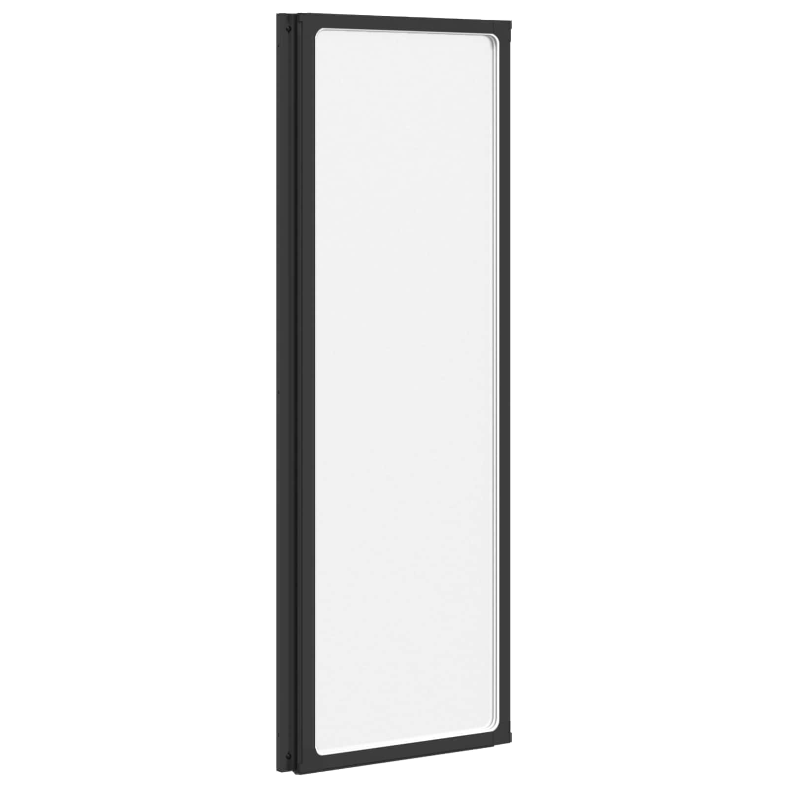Duschwand Schwarz 120 x 2 x 117 cm Aluminium und PP – Bild 6