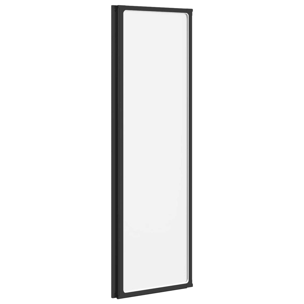 Duschwand Schwarz 132 x 2 x 140 cm Aluminium und PP – Bild 6