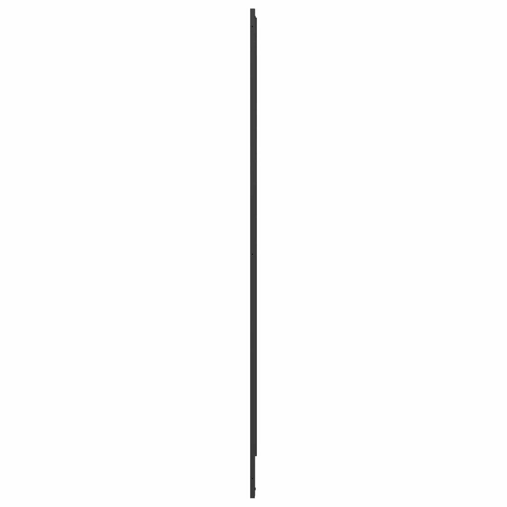 Duschwand Schwarz 132 x 2 x 140 cm Aluminium und PP – Bild 8