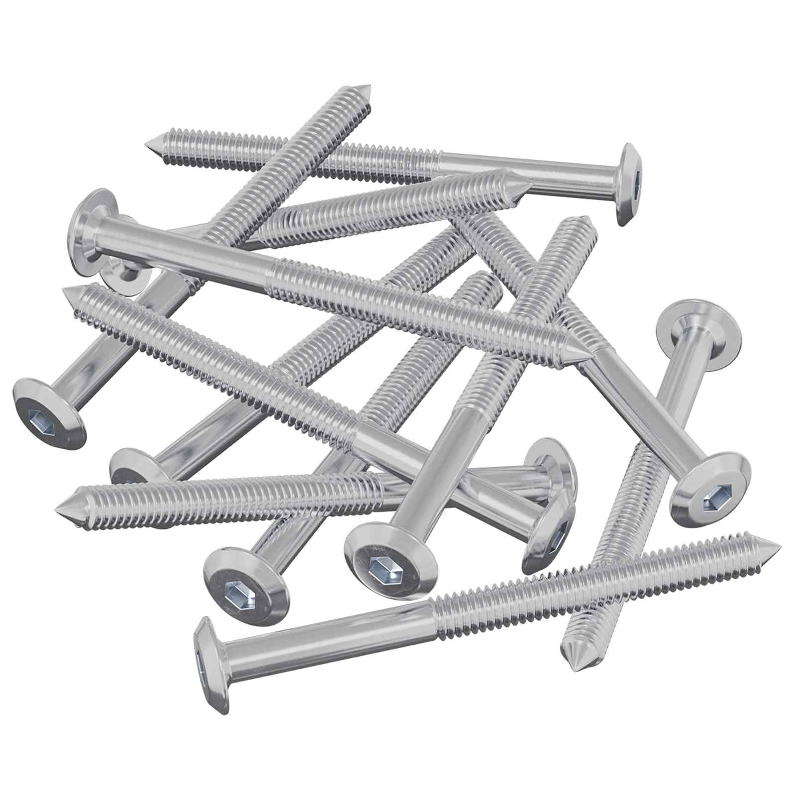 Möbel-Schrauben 1200 stk. Silber Stahl – Bild 2