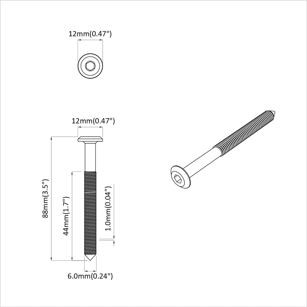 Möbel-Schrauben 1200 stk. Silber Stahl – Bild 7