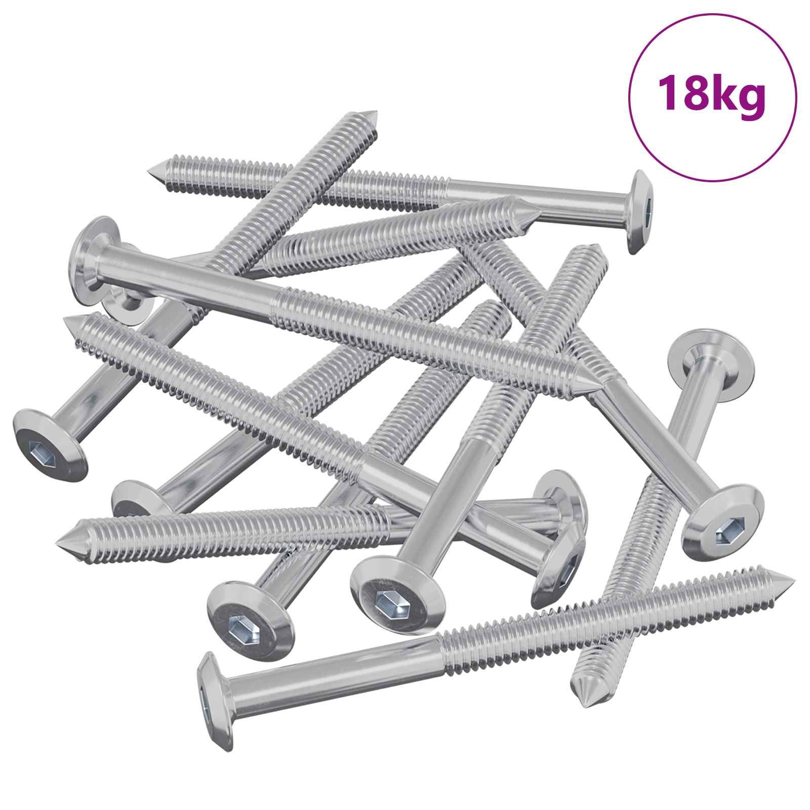 Möbel-Schrauben 1200 stk. Silber Stahl – Bild 3