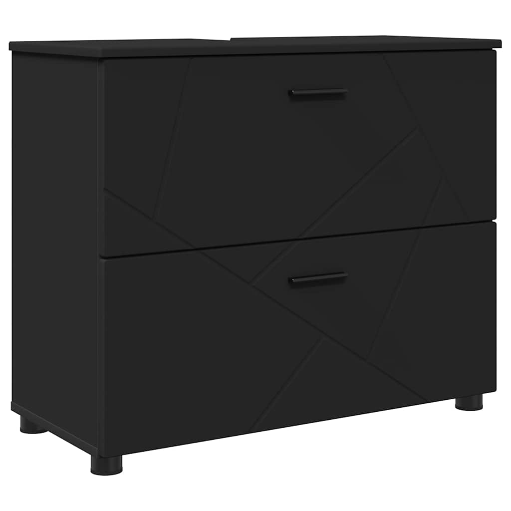 Badezimmermöbel-Set 2 stk. Schwarz 76,5 x 35 x 64 cm – Bild 5