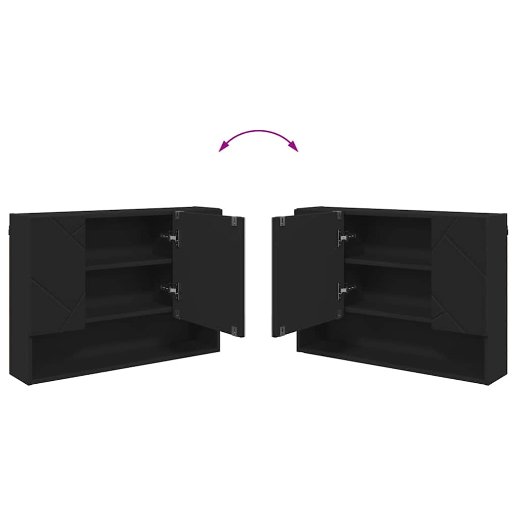 Badezimmermöbel-Set 2 stk. Schwarz 76,5 x 35 x 64 cm – Bild 9