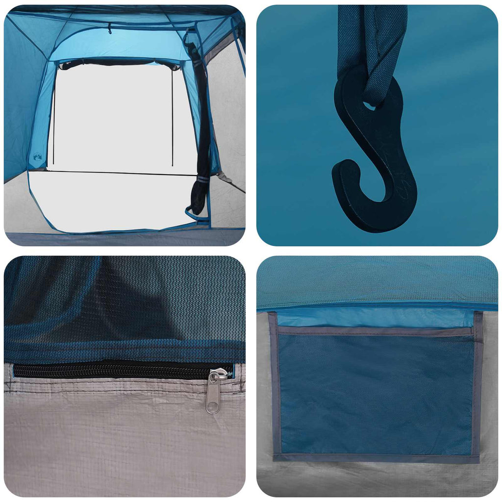 Tunnelzelt Blau 361 x 235 x 147 cm – Bild 9