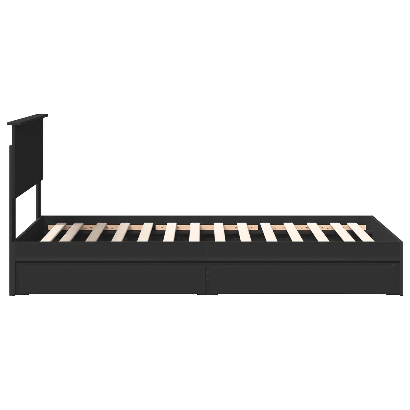 Aufbewahrungsbett Verstellbar Schwarz 90 x 190 cm Holzwerkstoff – Bild 9