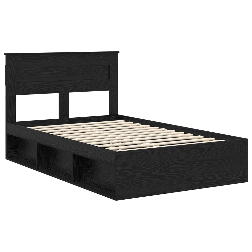 Bettrahmen Schwarz 120 x 190 cm Massives Kiefernholz – Bild 4
