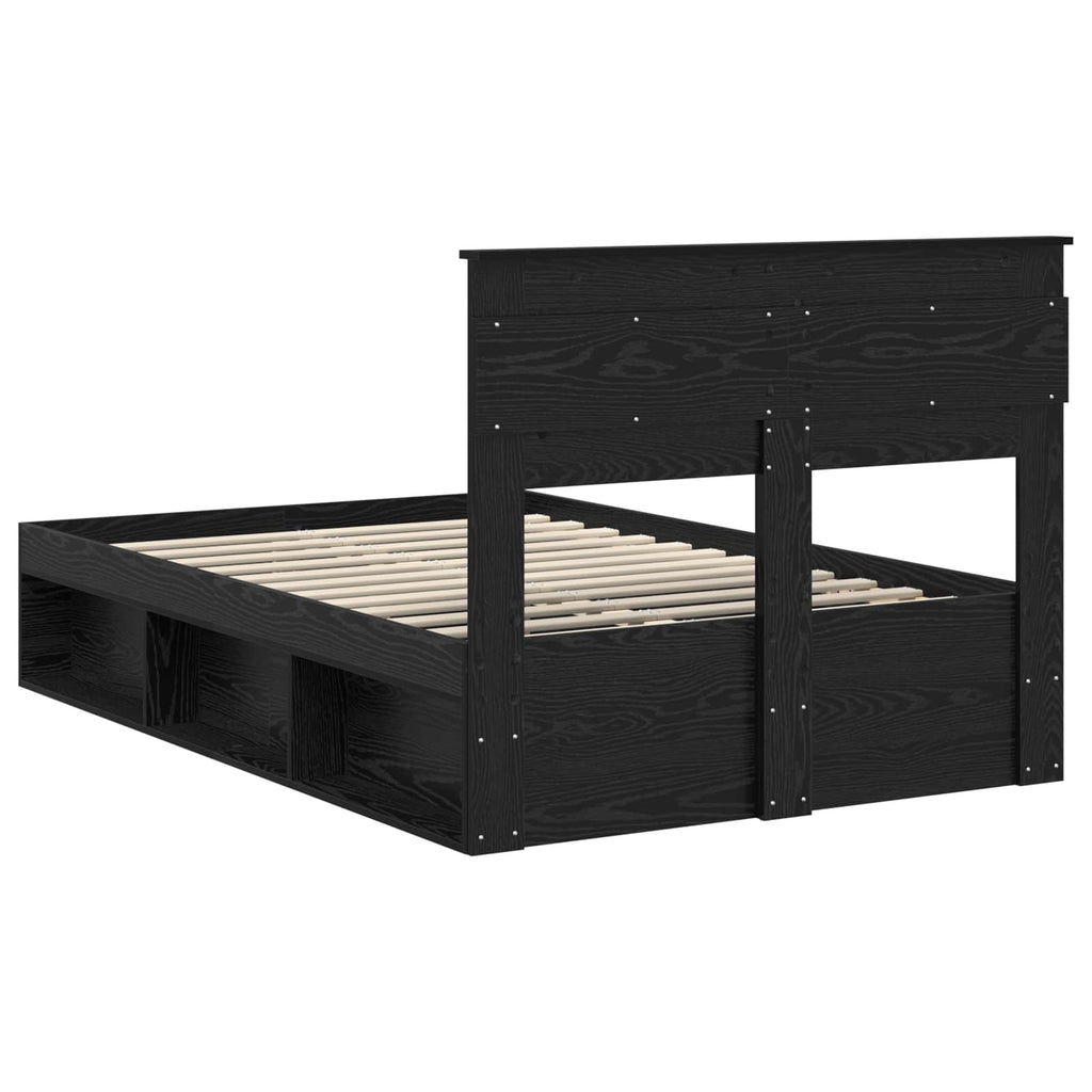Bettrahmen Schwarz 120 x 190 cm Massives Kiefernholz – Bild 9