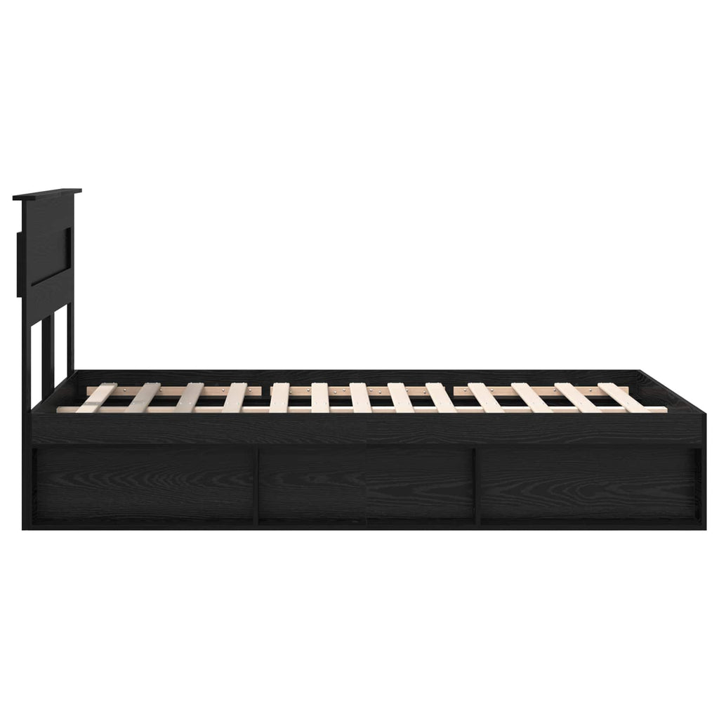 Bettrahmen Schwarz 120 x 190 cm Massives Kiefernholz – Bild 8