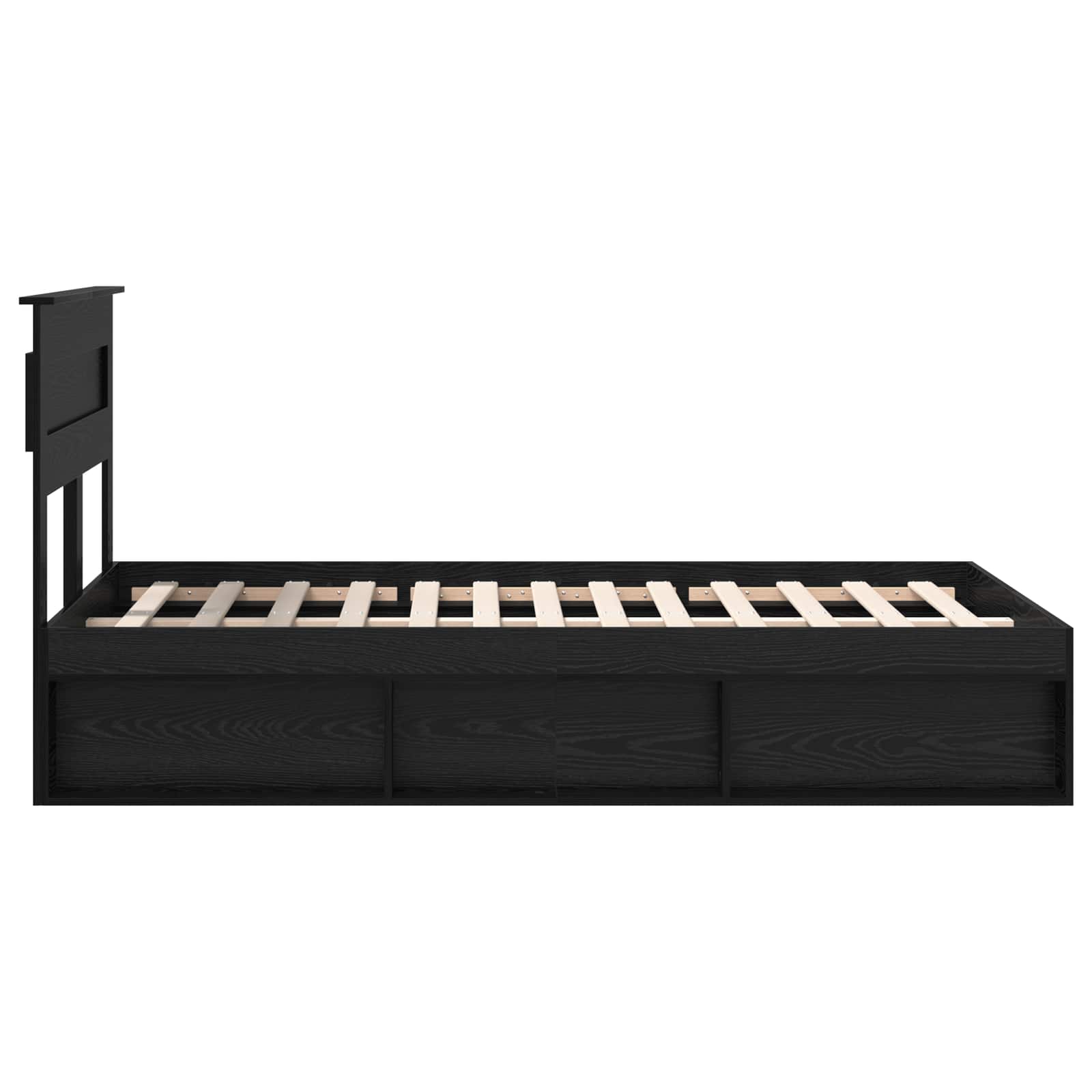 Bettrahmen Schwarz 120 x 190 cm Massives Kiefernholz – Bild 8