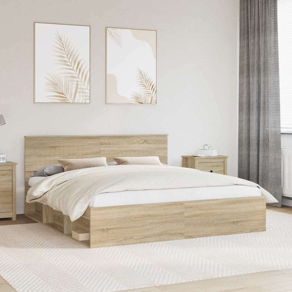 Bettrahmen Sonoma 180 x 200 cm Massives Kiefernholz