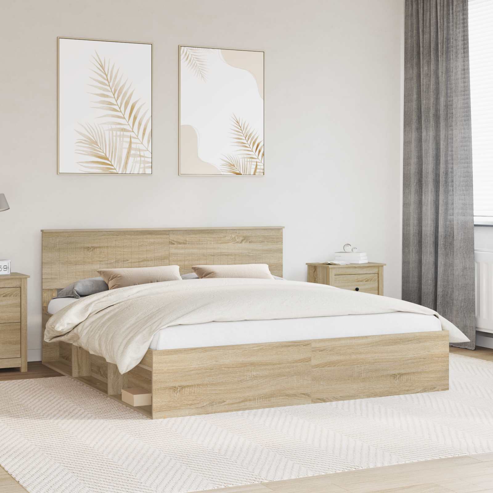 Bettrahmen Sonoma 180 x 200 cm Massives Kiefernholz