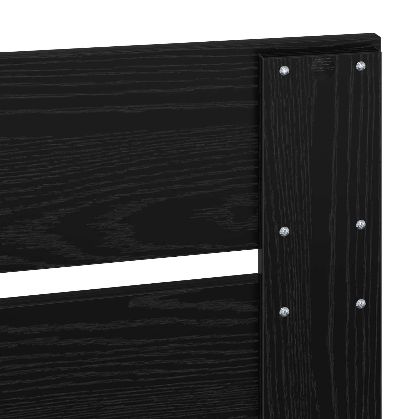 Bettrahmen Schwarz 120 x 190 cm Massives Kiefernholz – Bild 11
