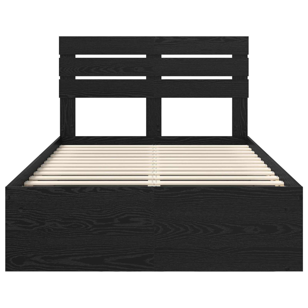 Bettrahmen Schwarz 120 x 190 cm Massives Kiefernholz – Bild 7