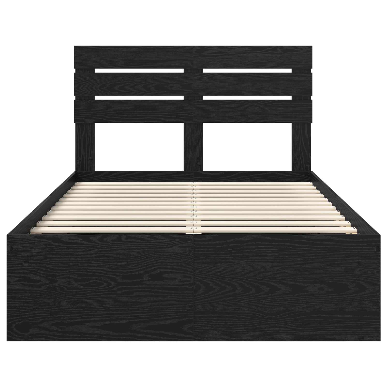 Bettrahmen Schwarz 120 x 190 cm Massives Kiefernholz – Bild 7